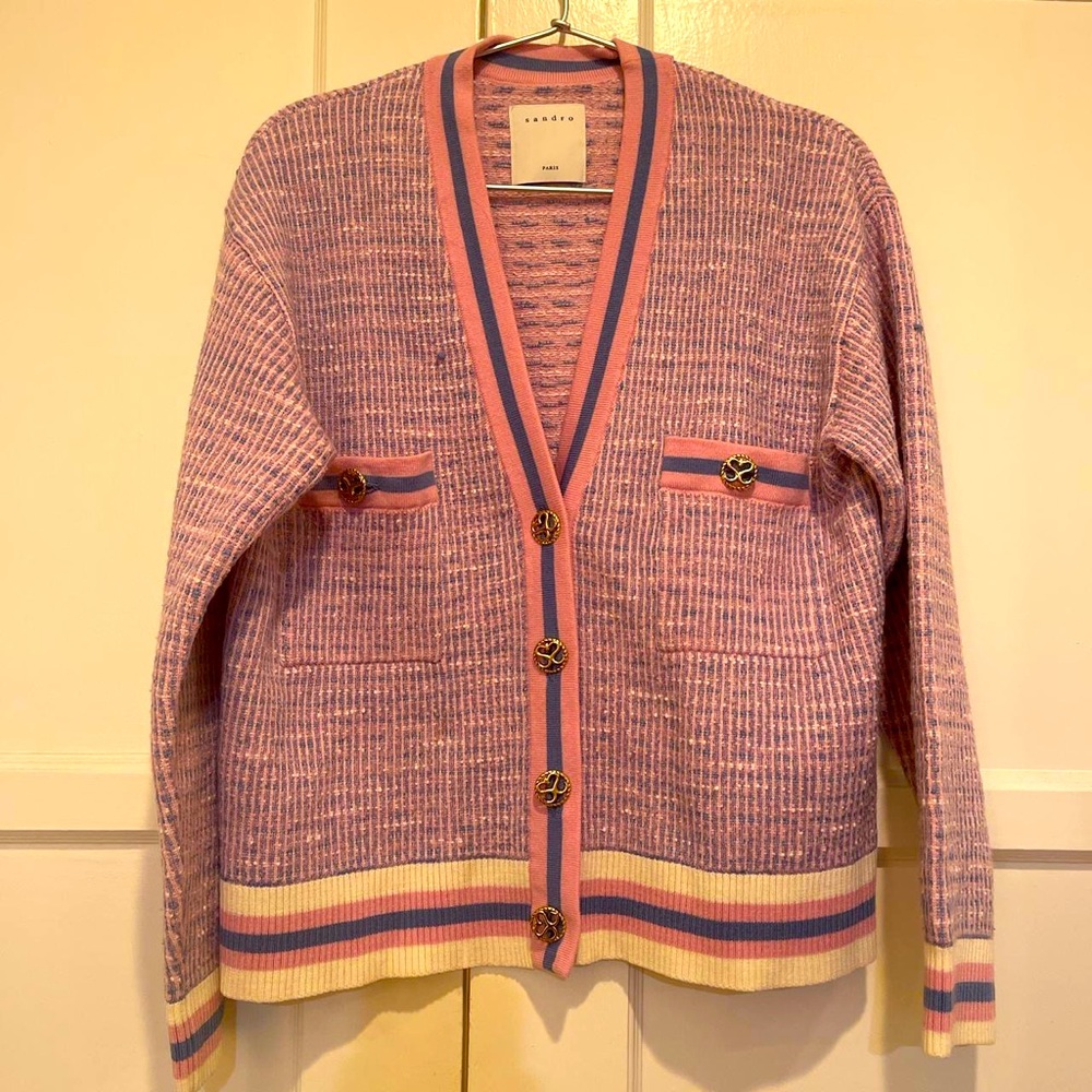 Sandro Lavender Cardigan